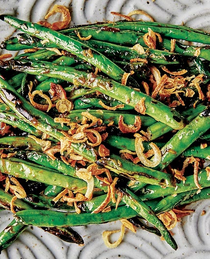 Blistered Green Beans With Fried Shallots
