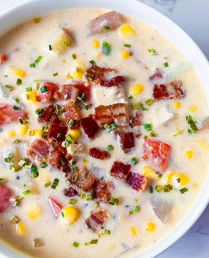 Creamy Chicken Corn Chowder with Bacon