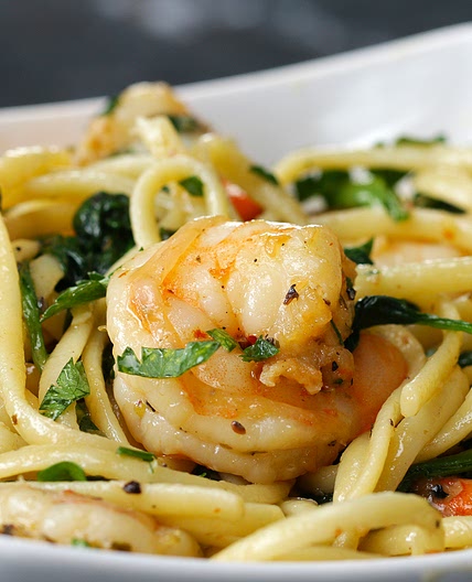 One-Pot Lemon Garlic Shrimp Pasta Recipe by Tasty