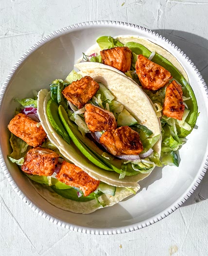 Spicy Salmon Tacos