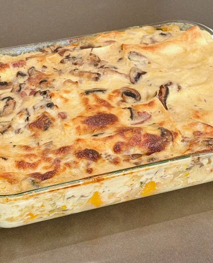 Wholesome healthy autumn lasagna