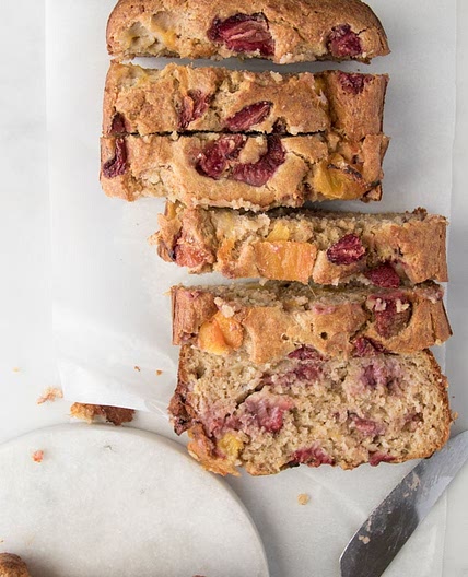 Healthy Strawberry Mango Banana Bread