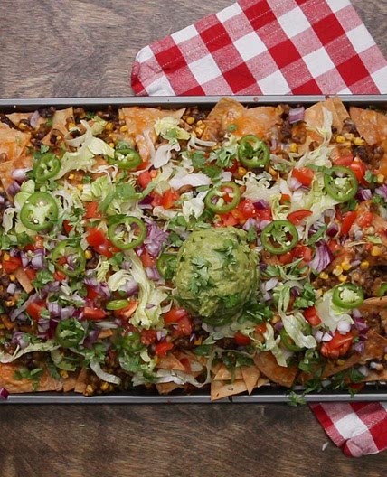 Loaded Vegetarian Nachos Recipe by Tasty