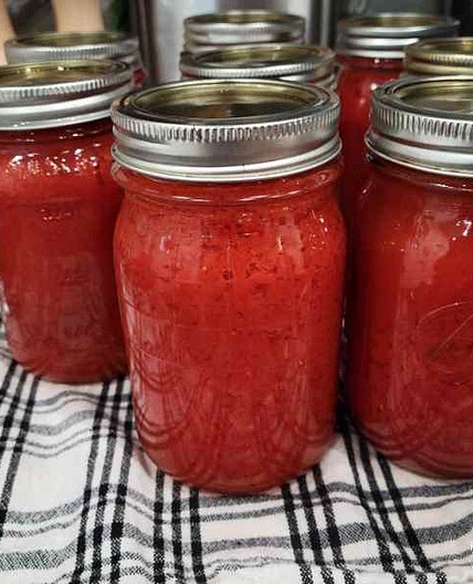 Canning Garlic Basil Tomato Sauce
