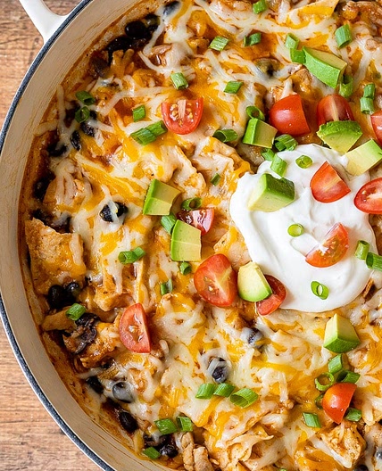 Chicken Black Bean Enchilada Skillet