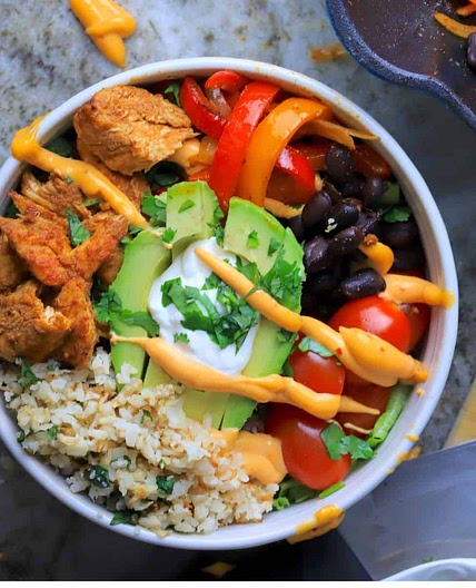 Low Carb Chicken Fajita Bowls