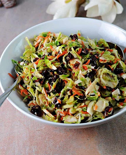 Brussels Sprouts Salad with Cranberries