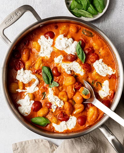 Creamy Tomato Gnocchi with Burrata