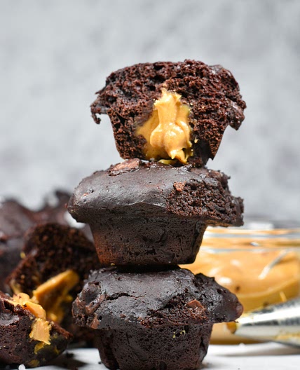 Chocolate Peanut Butter Muffins