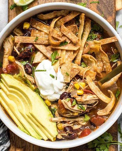 Slow Cooker Chicken Tortilla Soup