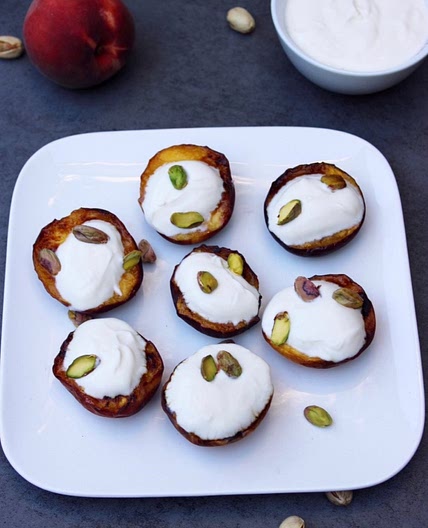 Grilled Peaches with Greek Yogurt