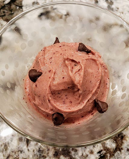 Cherry chocolate chip nice cream