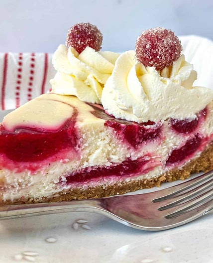 Cranberry Swirl Cheesecake