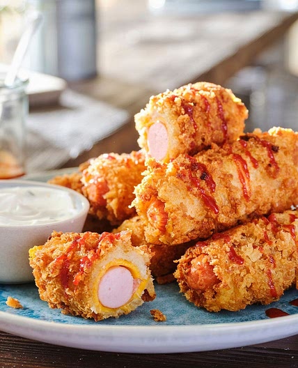 Knusprige Toast Hot Dogs