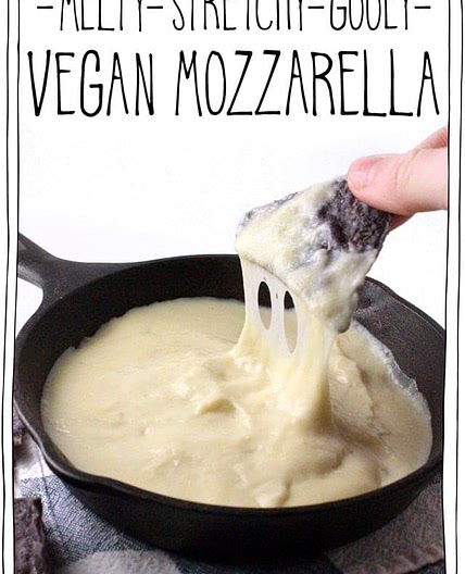 Melty Stretchy Gooey Vegan Mozzarella