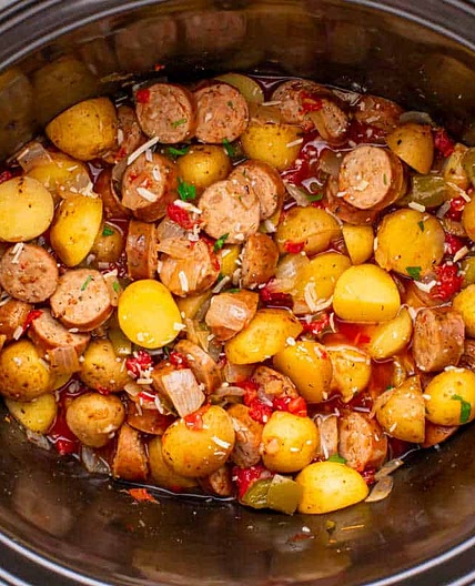 Crockpot Sausage and Potatoes