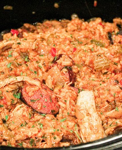 Slow Cooker Jambalaya with Chicken and Sausage