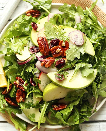 Apple Pecan Arugula Salad