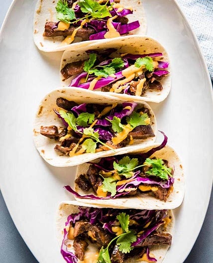 Slow Cooker Korean Beef Tacos