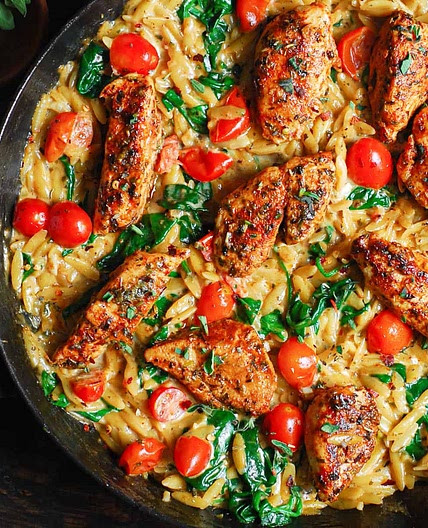 Chicken Orzo (30-Minutes, One-Pan)