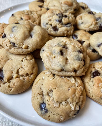 Super Simple Rice Krispie Cookies with Chocolate Chips