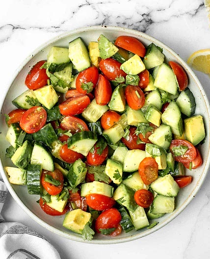 Tomato Cucumber Avocado Salad