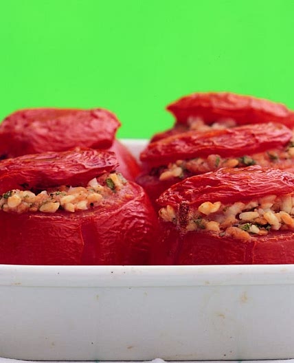 Gefüllte Tomaten mit Reis