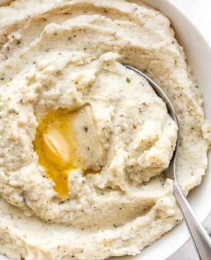 Garlic Herb mashed Cauliflower