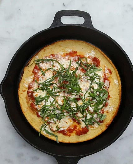 Savory Gluten-Free Chickpea Pizza Pancake Recipe by Tasty