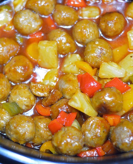 Slow Cooker Sweet and Sour Meatballs