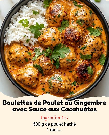 Boulettes de Poulet au Gingembre avec Sauce