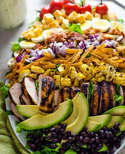 Southwestern Chicken Cobb Salad with Jalapeño Buttermilk Ranch