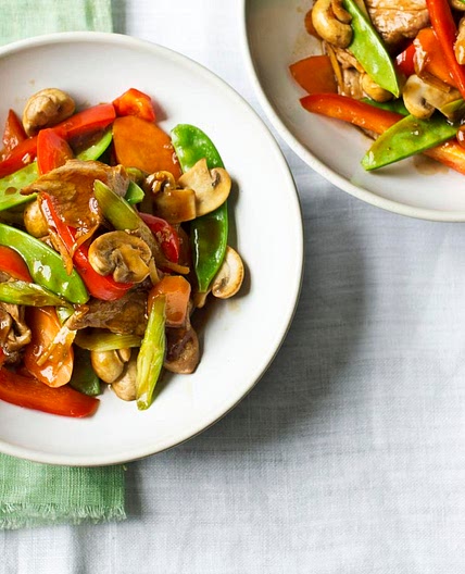 Stir-fried pork with ginger and soy