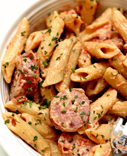 Instant Pot Penne in Cajun Mustard Cream Sauce