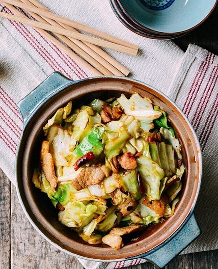 Chinese Shredded Cabbage Stir-Fry