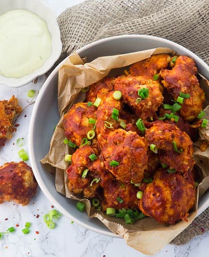 Cauliflower Hot Wings with Vegan Aioli