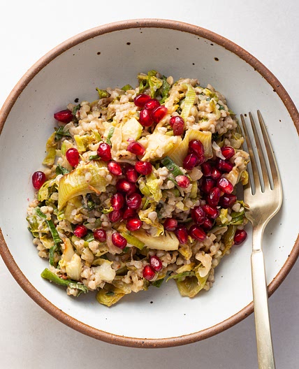 Buckwheat & Leeks with Creamy Shallot Sauce