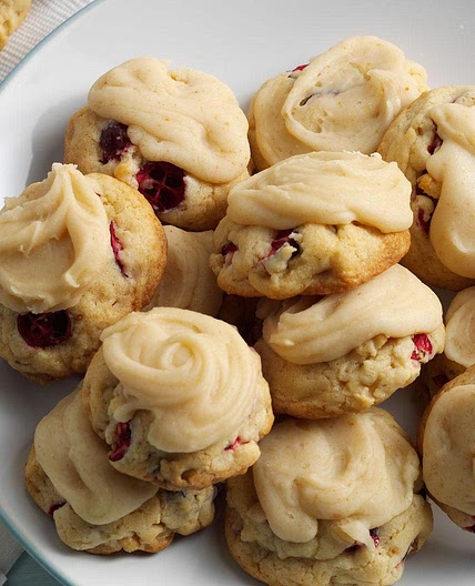 Frosted Cranberry Drop Cookies