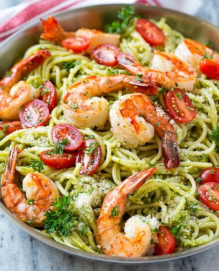 Shrimp Pesto Pasta