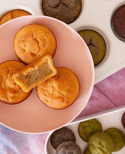 easy mochi muffin (cupcakes) with a magical crust