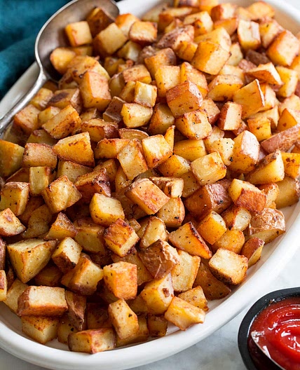 Breakfast Potatoes {Crispy Oven Baked}