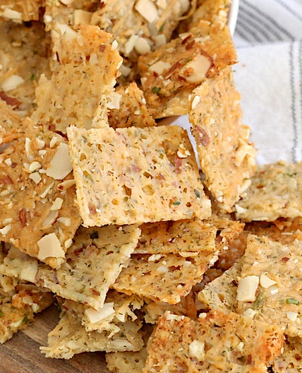 Sour Cream & Chive Keto Crackers