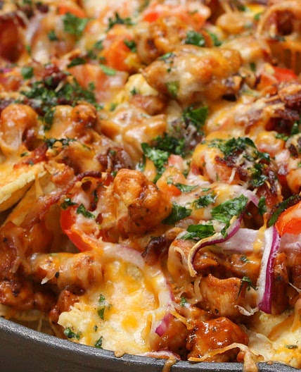 Loaded BBQ Chicken Nachos Recipe by Tasty