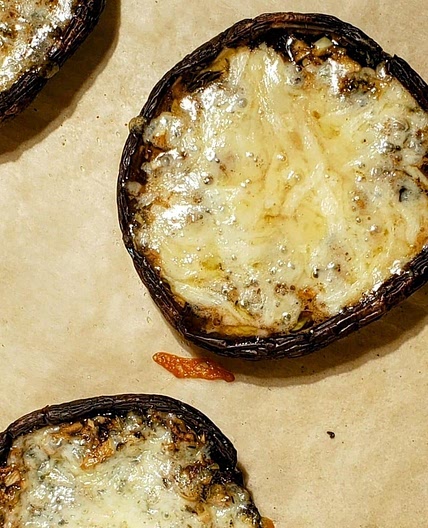 Portobello Mushrooms with Cheese