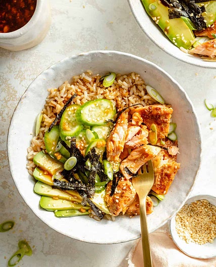 Baked Salmon Sushi Bowls
