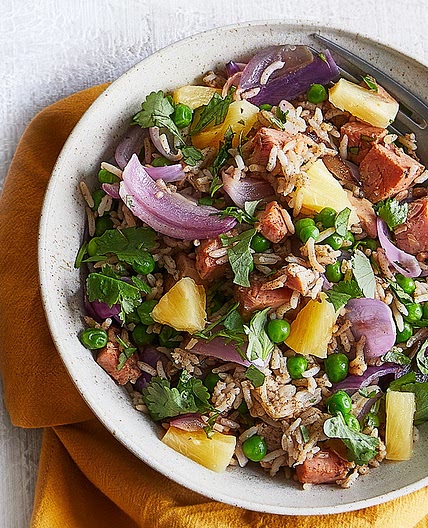 Ham and pineapple fried rice