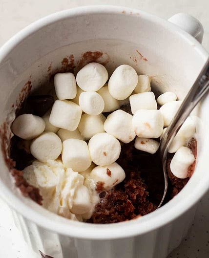 Hot Chocolate Mug Cake Recipe with Hot Cocoa Mix