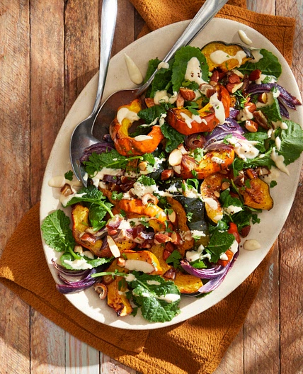Acorn Squash Salad with Tahini Vinaigrette