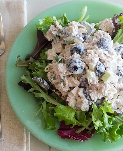 Low FODMAP Chicken Salad with Grapes & Almonds