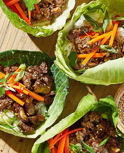 Asian-Style Ground Beef Cabbage Wraps